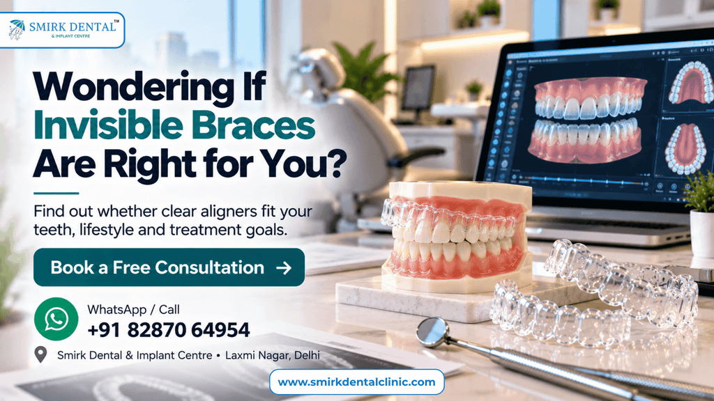 Invisible braces consultation at Smirk Dental Laxmi Nagar Delhi